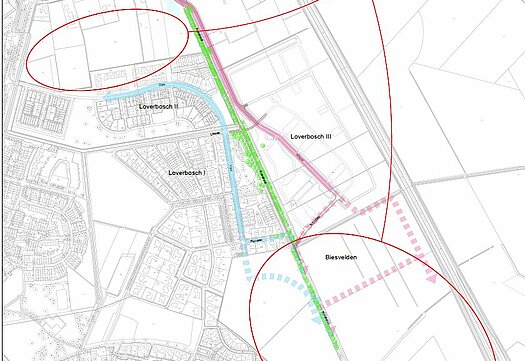 Hoofdroutes Koestraat-Mispel